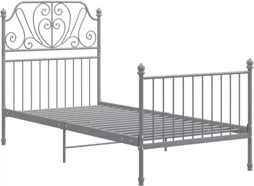 VidaXL -Bedframe-metaal-grijs-90x200-cm - Foto 10