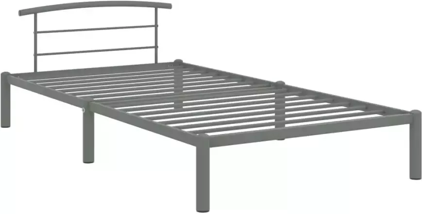 VidaXL -Bedframe-metaal-grijs-90x200-cm - Foto 4