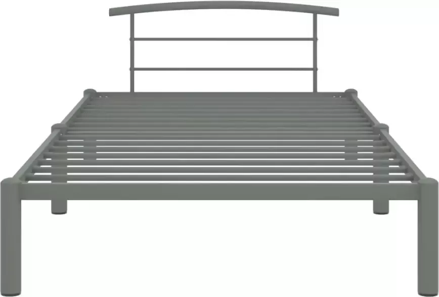 VidaXL -Bedframe-metaal-grijs-90x200-cm