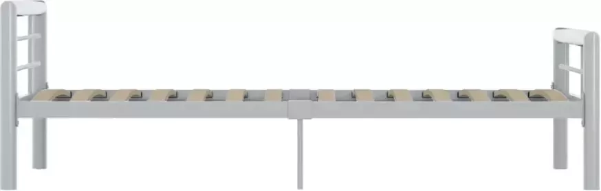 VidaXL -Bedframe-metaal-grijs-en-wit-100x200-cm - Foto 3