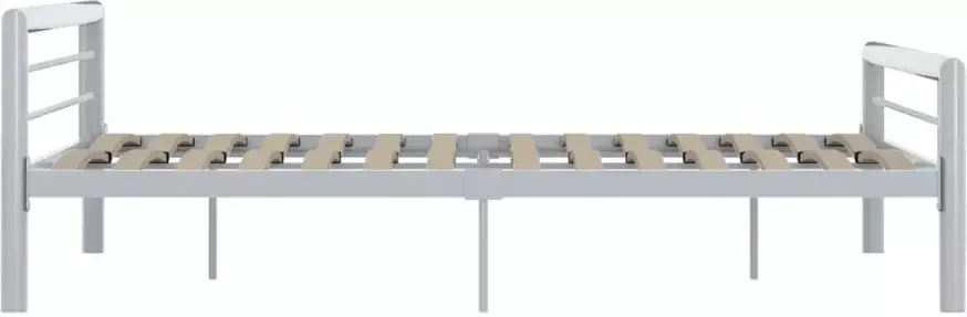 VidaXL -Bedframe-metaal-grijs-en-wit-180x200-cm - Foto 4