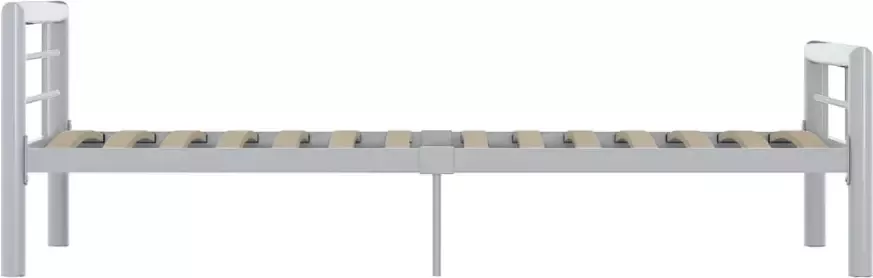 VidaXL -Bedframe-metaal-grijs-en-wit-90x200-cm - Foto 3