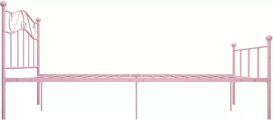 VidaXL -Bedframe-metaal-roze-120x200-cm - Foto 3