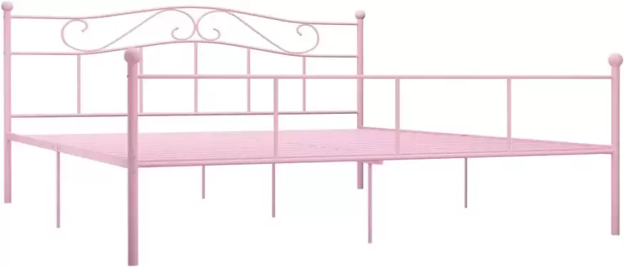 VidaXL -Bedframe-metaal-roze-180x200-cm - Foto 4