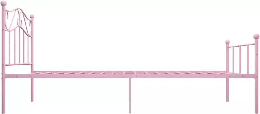 VidaXL -Bedframe-metaal-roze-90x200-cm - Foto 3