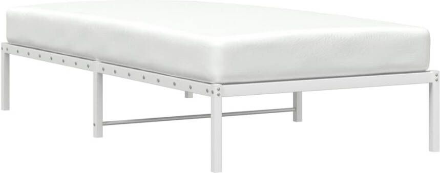 VidaXL -Bedframe-metaal-wit-100x190-cm