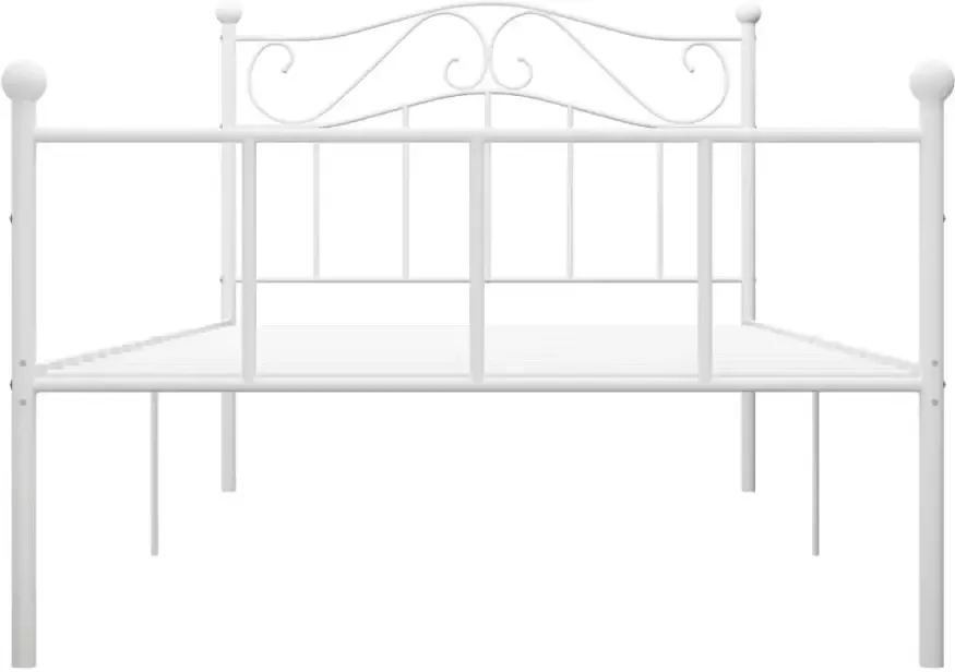 VidaXL -Bedframe-metaal-wit-100x200-cm