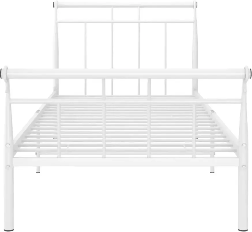 VidaXL -Bedframe-metaal-wit-100x200-cm