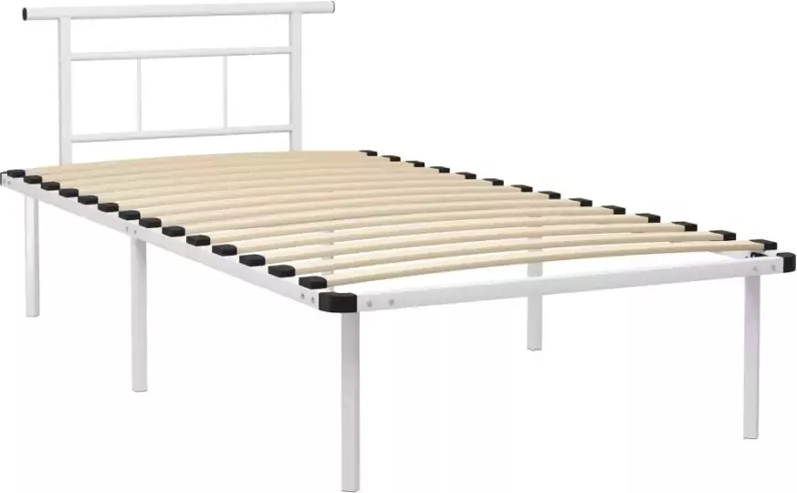 VidaXL -Bedframe-metaal-wit-100x200-cm - Foto 5
