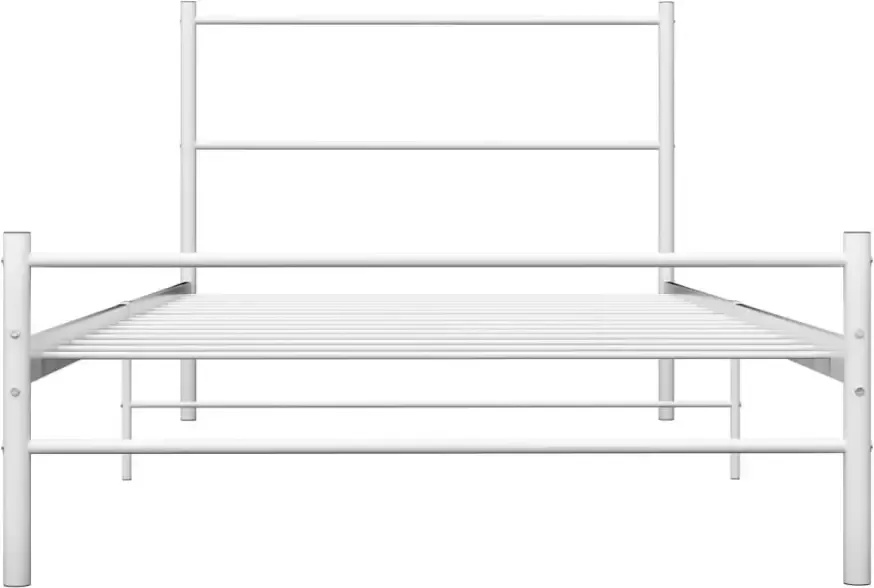 VidaXL -Bedframe-metaal-wit-100x200-cm