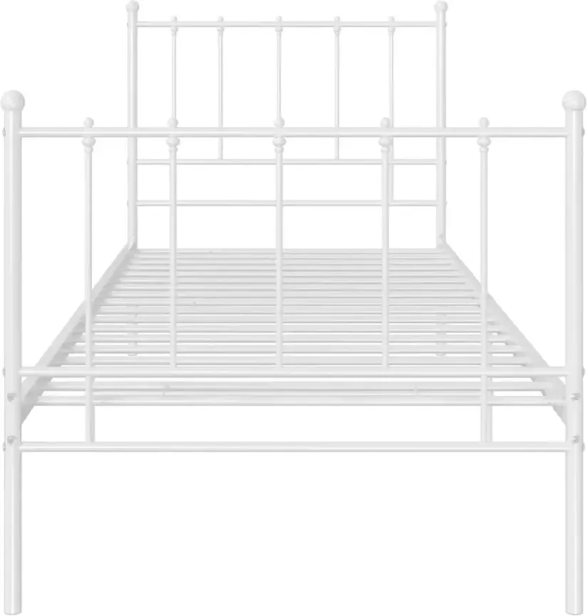 VidaXL -Bedframe-metaal-wit-100x200-cm