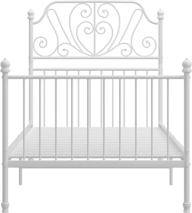 VidaXL -Bedframe-metaal-wit-100x200-cm