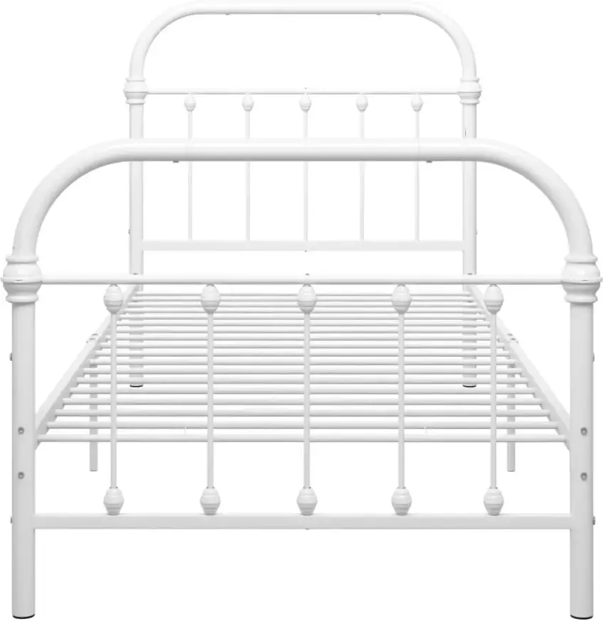 VidaXL -Bedframe-metaal-wit-100x200-cm