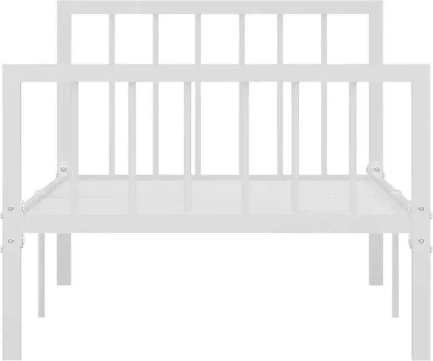VidaXL -Bedframe-metaal-wit-100x200-cm - Foto 3