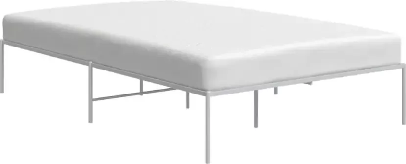 VidaXL Bedframe staal wit 206x126x31 cm - Foto 6