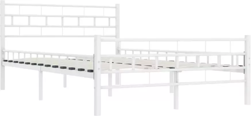 VidaXL -Bedframe-metaal-wit-120x200-cm - Foto 6