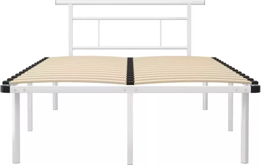 VidaXL -Bedframe-metaal-wit-120x200-cm