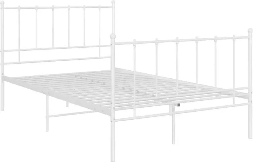 VidaXL -Bedframe-metaal-wit-120x200-cm - Foto 4