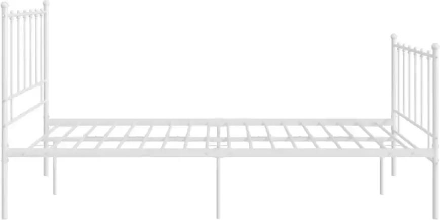 VidaXL -Bedframe-metaal-wit-120x200-cm - Foto 3