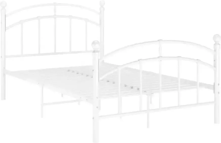 VidaXL -Bedframe-metaal-wit-120x200-cm - Foto 2