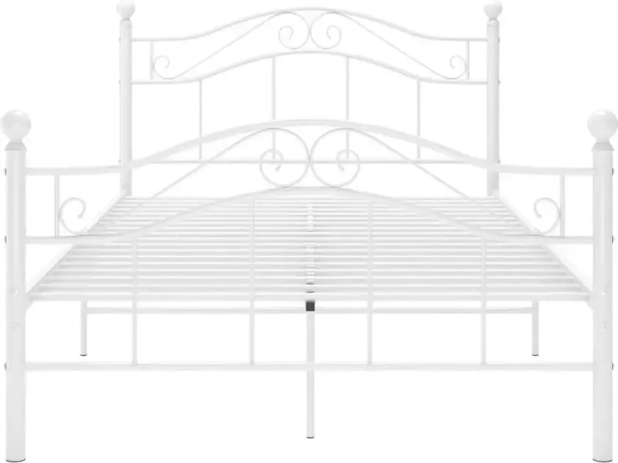 VidaXL -Bedframe-metaal-wit-120x200-cm