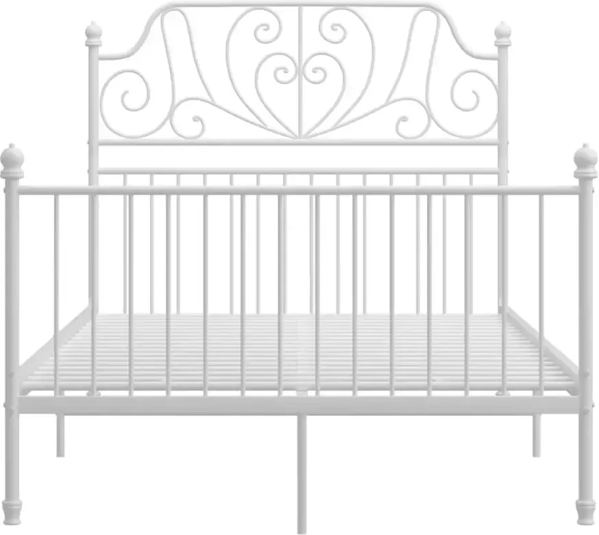 VidaXL -Bedframe-metaal-wit-120x200-cm