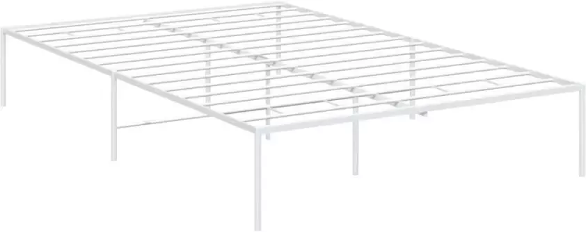 VidaXL Bedframe staal wit 196x142x31 cm - Foto 5