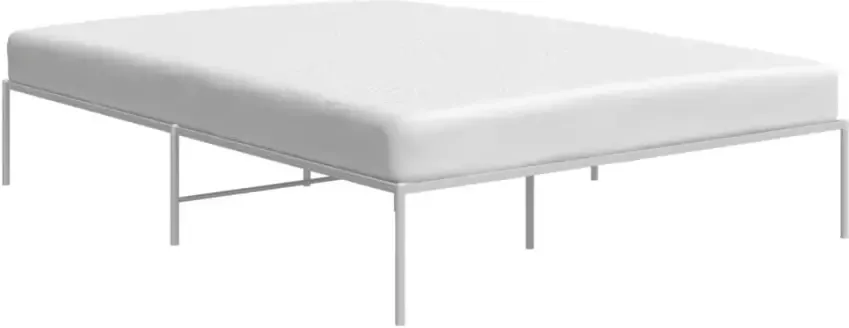 VidaXL Bedframe staal wit 196x146x31 cm - Foto 6