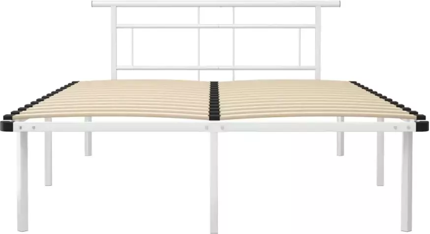 VidaXL -Bedframe-metaal-wit-140x200-cm
