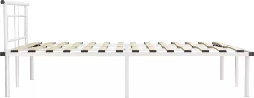 VidaXL -Bedframe-metaal-wit-140x200-cm - Foto 4