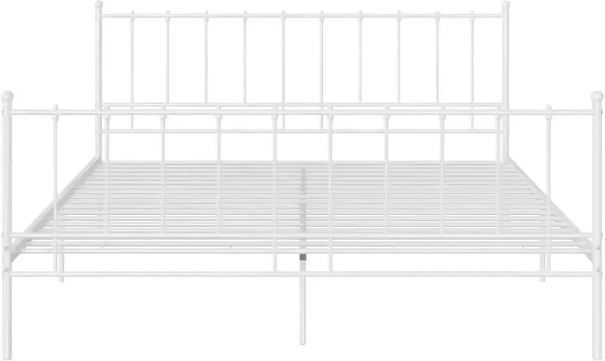 VidaXL -Bedframe-metaal-wit-140x200-cm - Foto 2