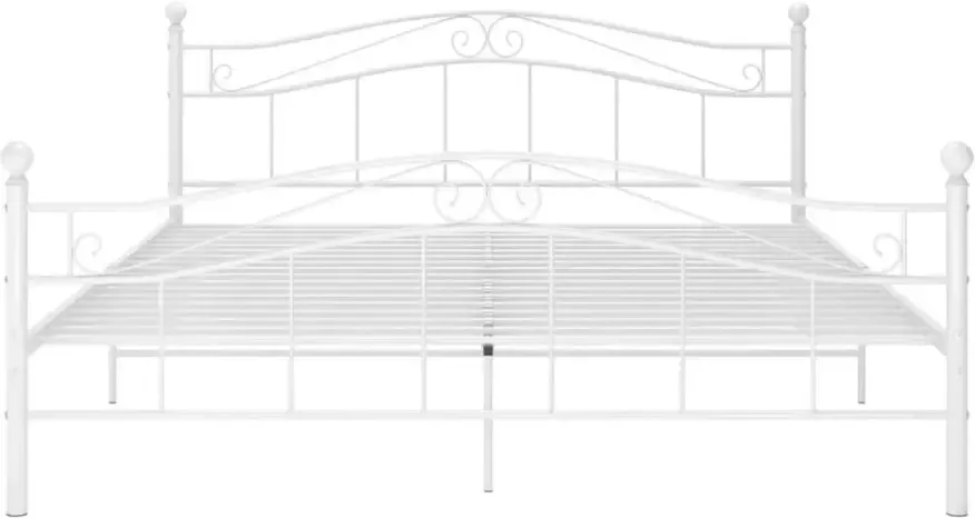 VidaXL -Bedframe-metaal-wit-140x200-cm - Foto 2