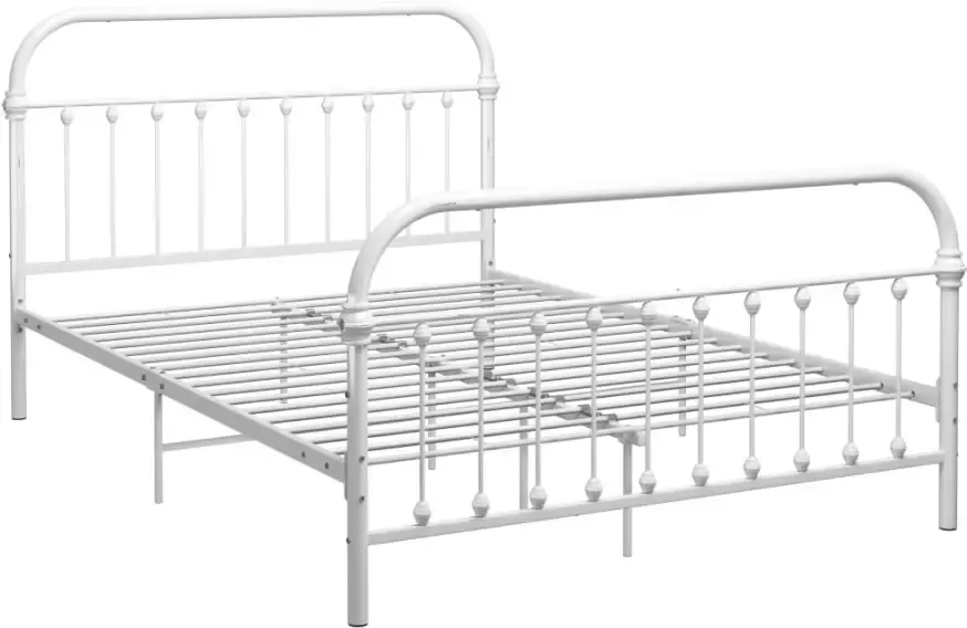 VidaXL -Bedframe-metaal-wit-140x200-cm - Foto 5