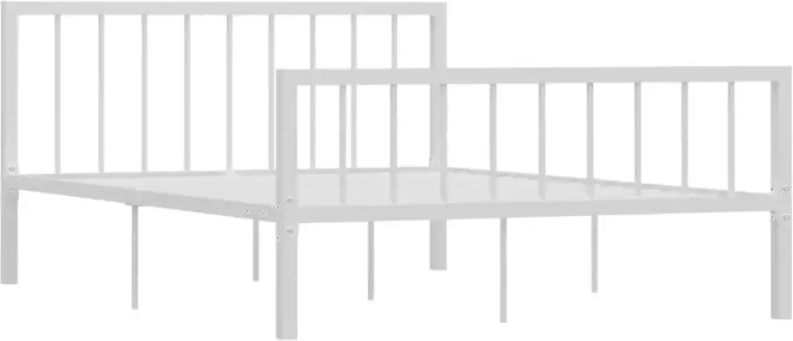 VidaXL -Bedframe-metaal-wit-140x200-cm - Foto 4