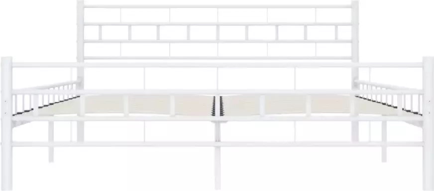 VidaXL -Bedframe-metaal-wit-140x200-cm - Foto 4