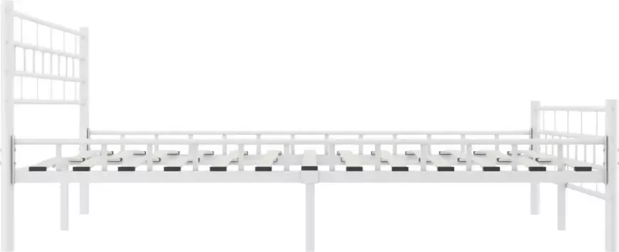 VidaXL -Bedframe-metaal-wit-140x200-cm - Foto 5