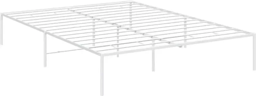 VidaXL Bedframe staal wit 206x146x31 cm - Foto 7