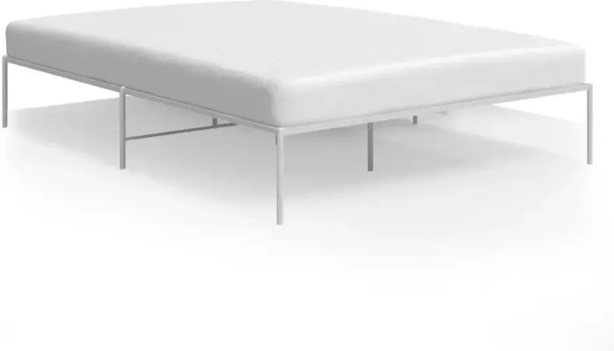 VidaXL Bedframe staal wit 208x158x31 cm - Foto 2