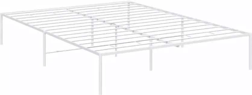 VidaXL Bedframe staal wit 208x158x31 cm - Foto 7