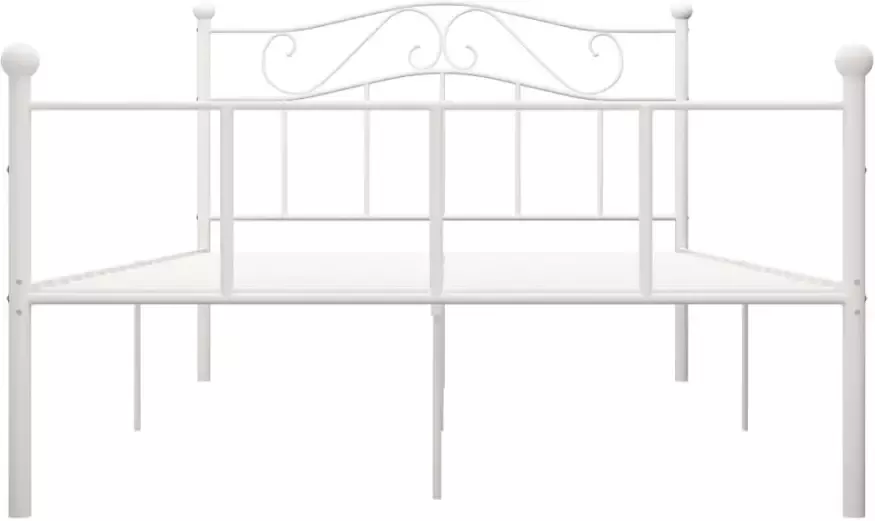 VidaXL -Bedframe-metaal-wit-160x200-cm