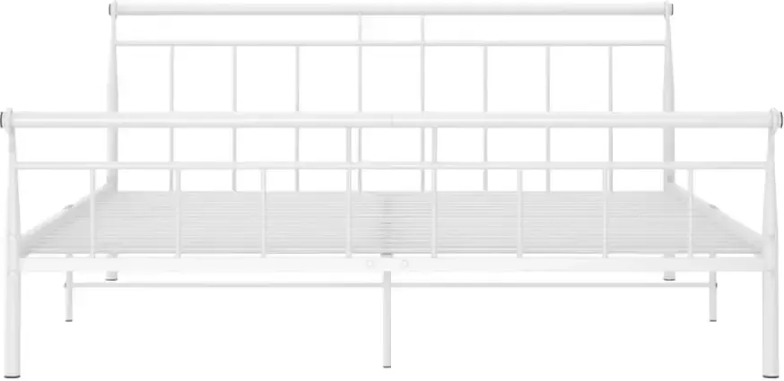 VidaXL -Bedframe-metaal-wit-160x200-cm - Foto 2