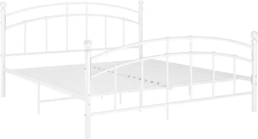 VidaXL -Bedframe-metaal-wit-160x200-cm - Foto 4