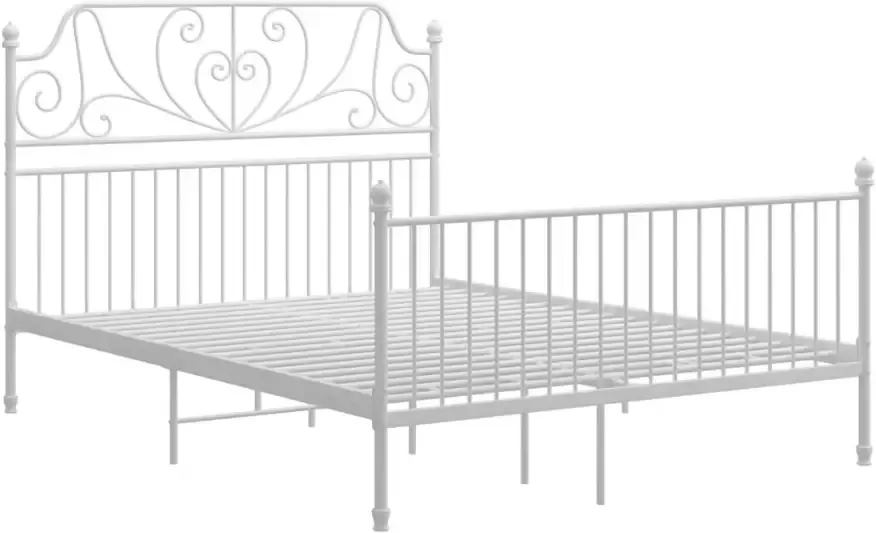 VidaXL -Bedframe-metaal-wit-160x200-cm - Foto 4