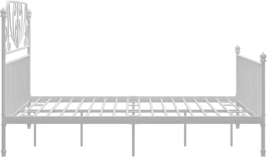 VidaXL -Bedframe-metaal-wit-160x200-cm - Foto 3