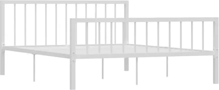 VidaXL -Bedframe-metaal-wit-160x200-cm - Foto 4