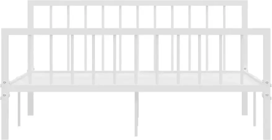VidaXL -Bedframe-metaal-wit-160x200-cm