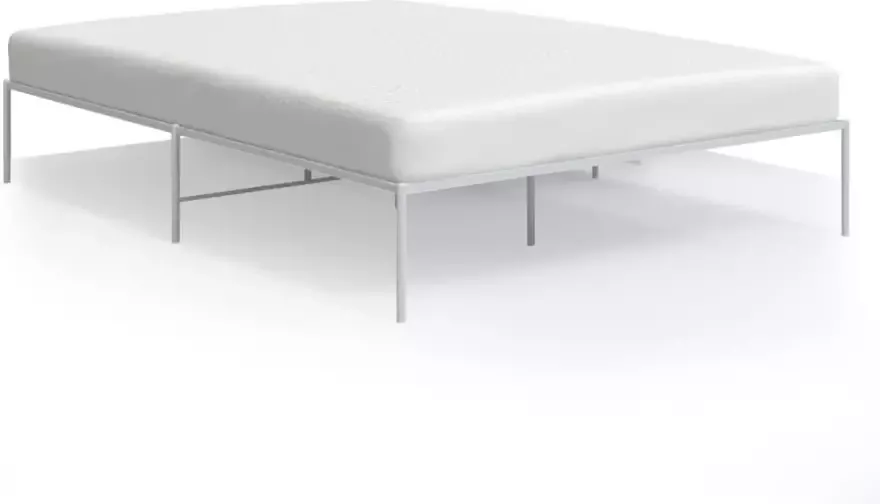 VidaXL -Bedframe-metaal-wit-160x200-cm - Foto 2