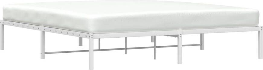 VidaXL -Bedframe-metaal-wit-180x200-cm