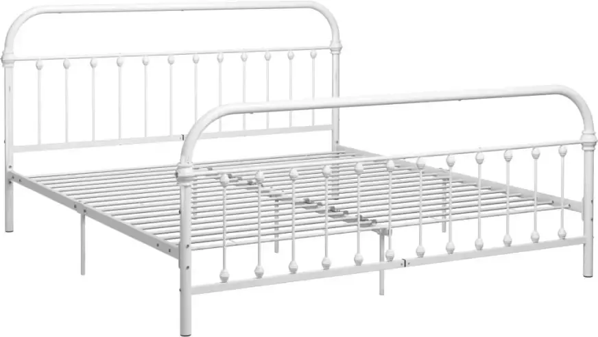 VidaXL -Bedframe-metaal-wit-180x200-cm - Foto 4