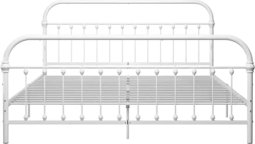 VidaXL -Bedframe-metaal-wit-180x200-cm - Foto 2